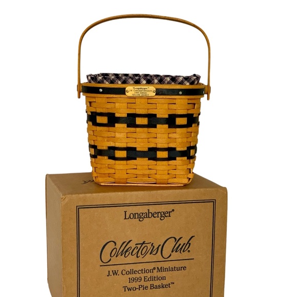 Longaberger 1999 J.W. Collection Miniature Mini Two-Pie Basket Combo - Picture 16 of 16